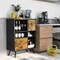 Costway Industrial Buffet Sideboard Storage Cabinet Organizer Cupboard with Cubbies Drawers